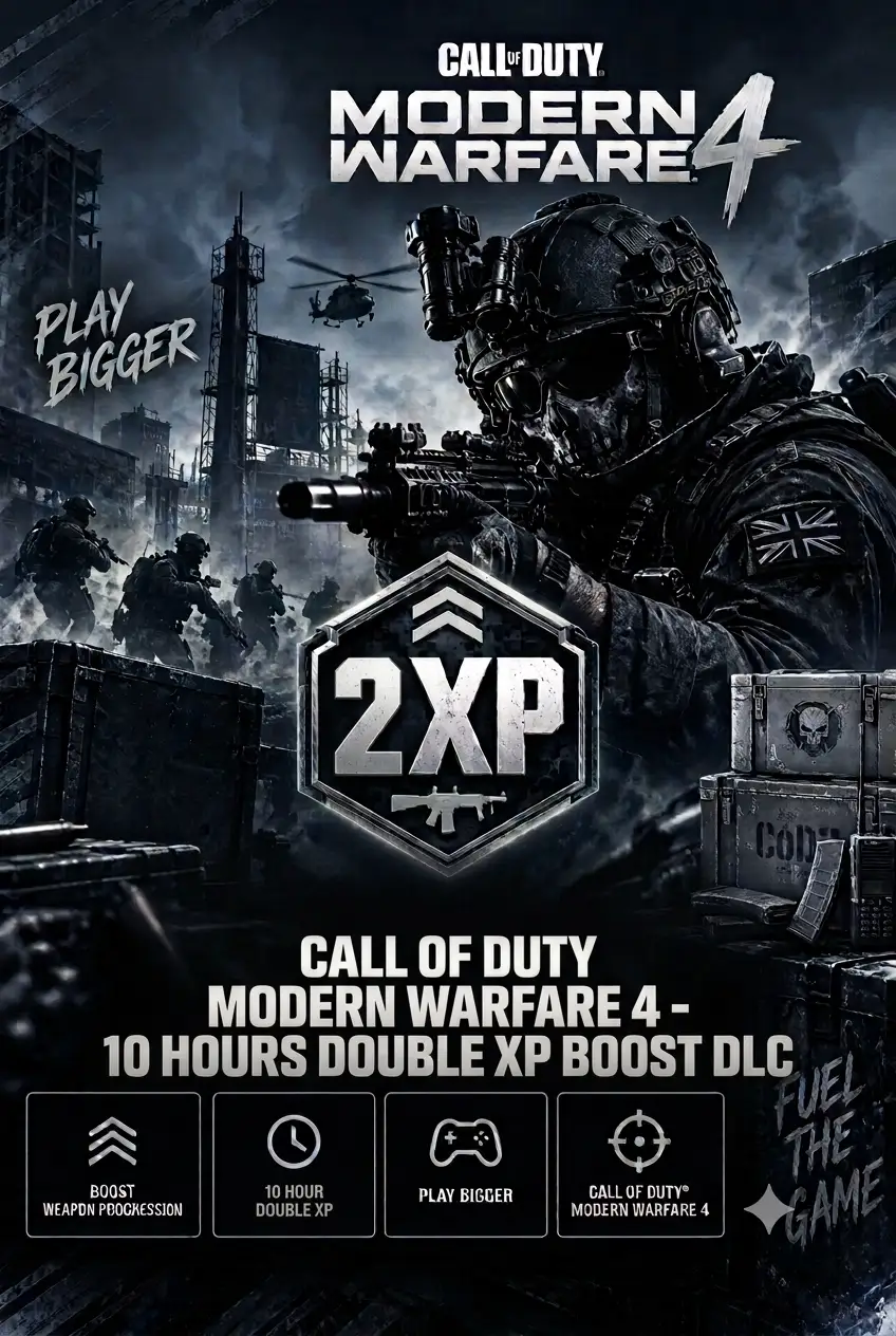 Call of Duty Modern Warfare 4 - 10 Hours Double XP Boost DLC (Global) (PC) - Official Website - Digital Key