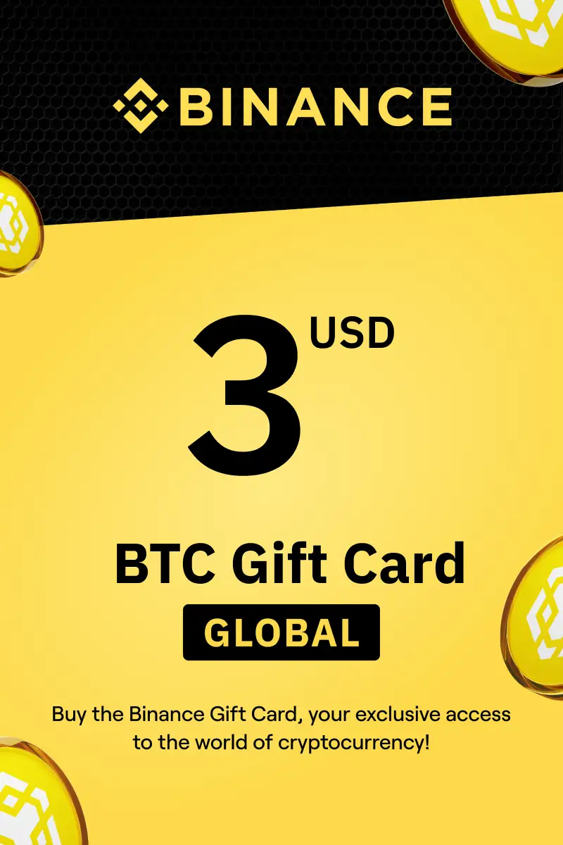 Buy Binance (BTC) 3 USD Gift Card (Global) - Digital Key