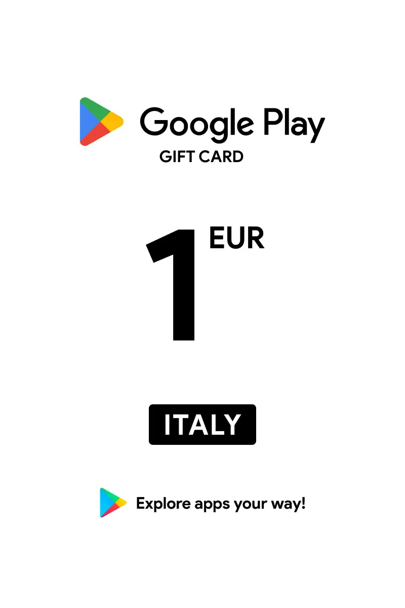 Google Play 1 EUR Gift Card (Italy) - Digital Key