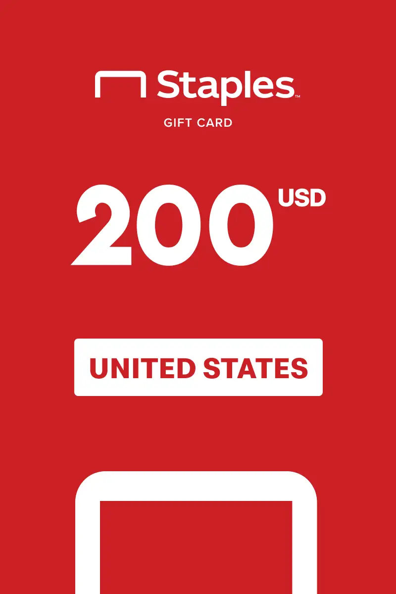 Staples 200 USD Gift Card (United States) - Digital Key