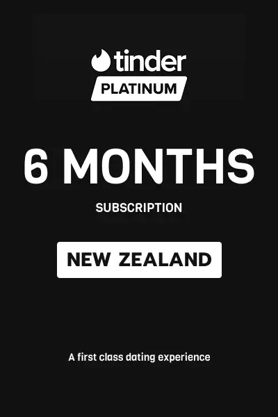 Tinder Platinum 6 Months Subscription (New Zealand) - Digital Key