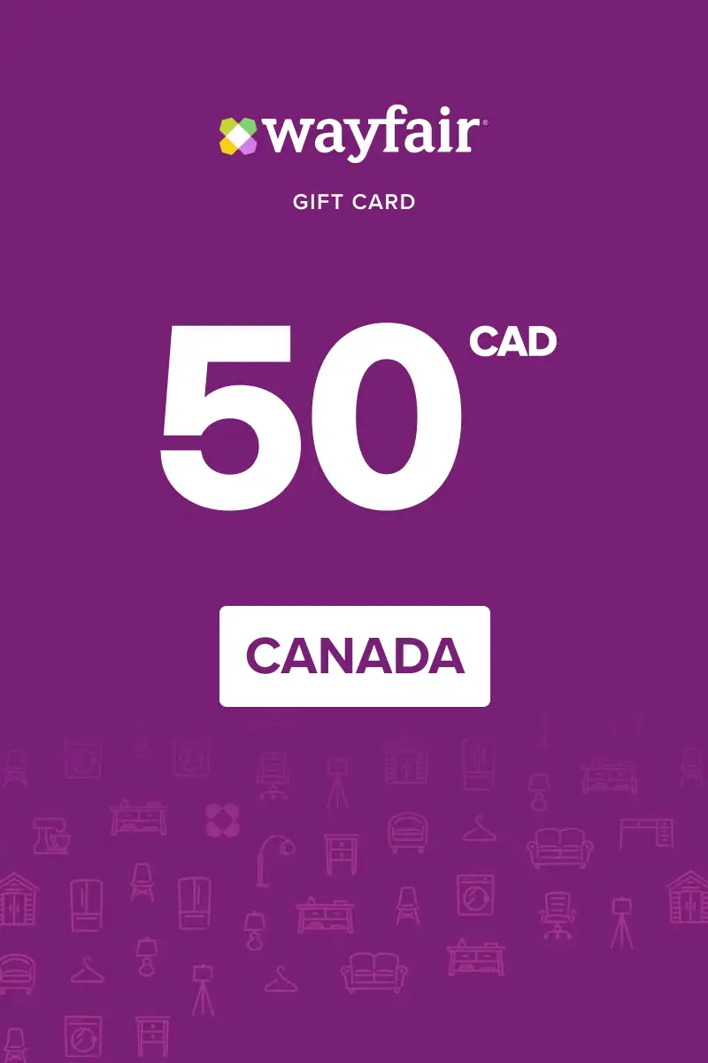 Wayfair 50 CAD Gift Card (Canada) - Digital Key afbeelding 1