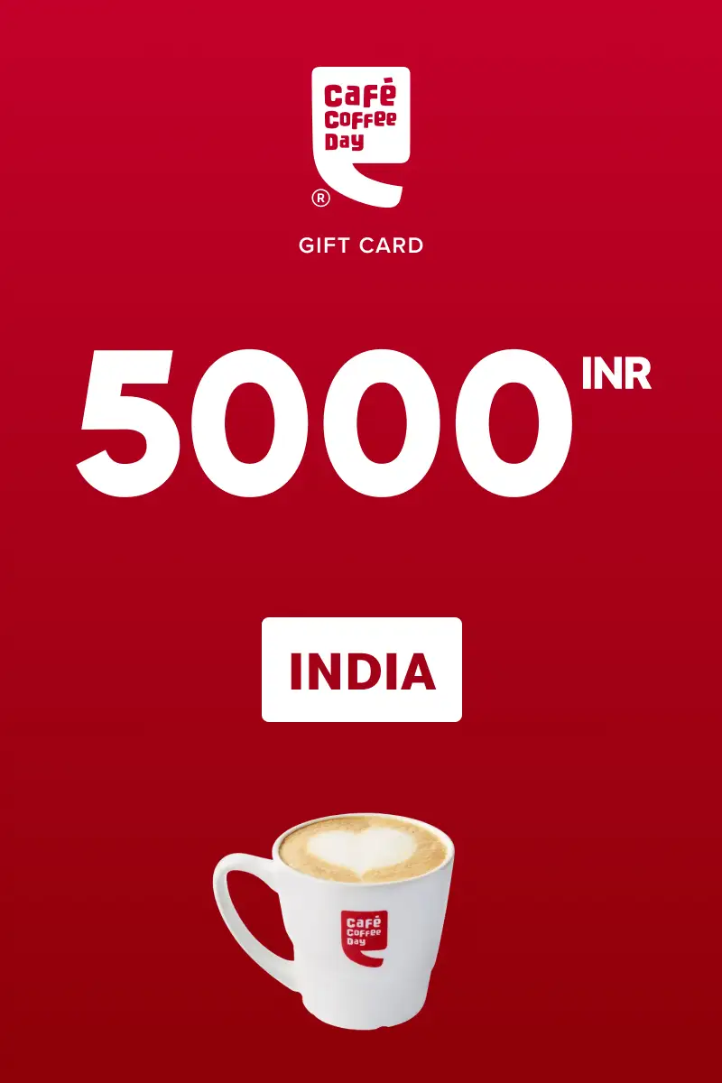 Cafe Coffee Day 5000 INR Gift Card (India) - Digital Key