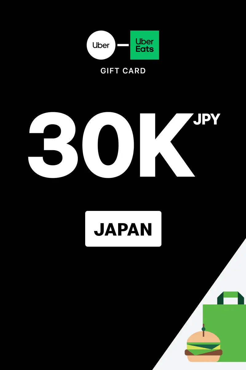 Uber Rides and Uber Eats 30000 JPY Gift Card (Japan) - Digital Key