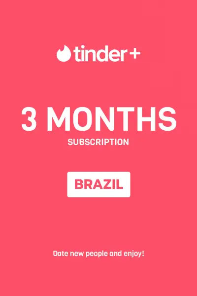 Tinder Plus - 3 Months Subscription (Brazil) - Digital Key