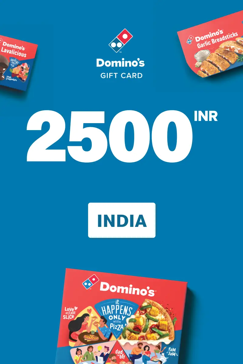 Dominos Pizza 2500 INR Gift Card (India) - Digital Key