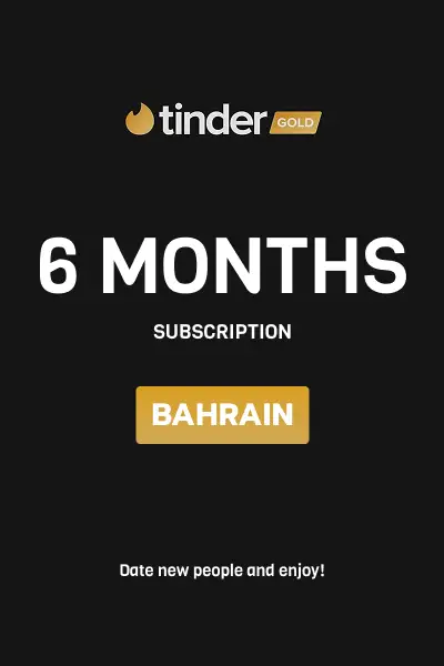 Tinder Gold 6 Months Subscription (Bahrain) - Digital Key