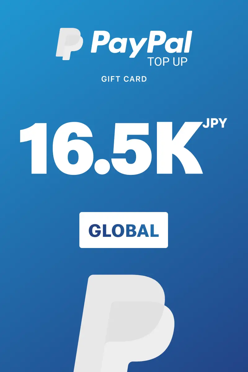 PayPal Instant Top Up 16500 JPY Gift Card (Global) - Digital Key
