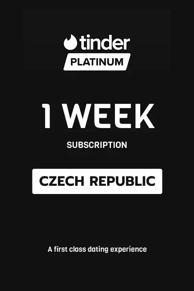 Tinder Platinum 1 Week Subscription (Czech Republic) - Digital Key