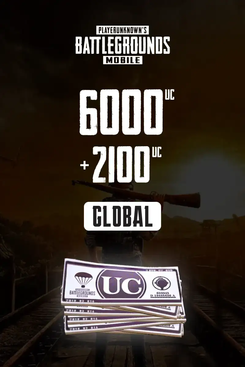PUBG Mobile - 6000 + 2100 UC (Global) - Digital Key
