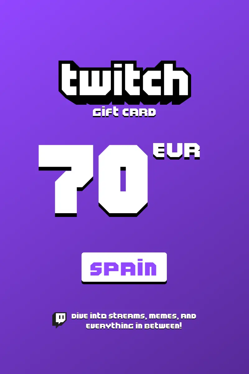 Twitch 70 EUR Gift Card (Spain) - Digital Key