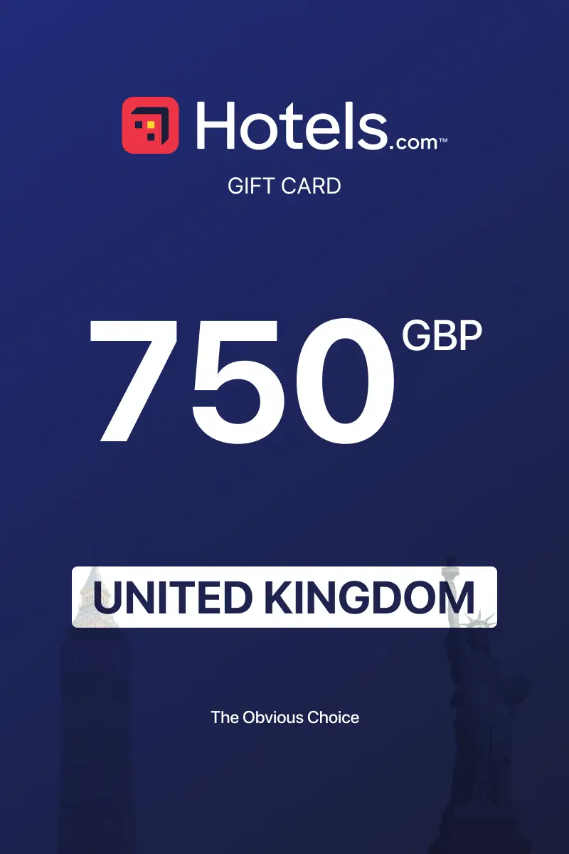 Hotels.com 750 GBP Gift Card (United Kingdom) - Digital Key