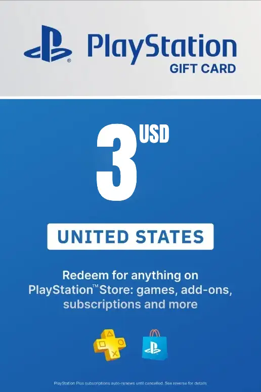 PlayStation Store 3 USD Gift Card (United States) - Digital Key