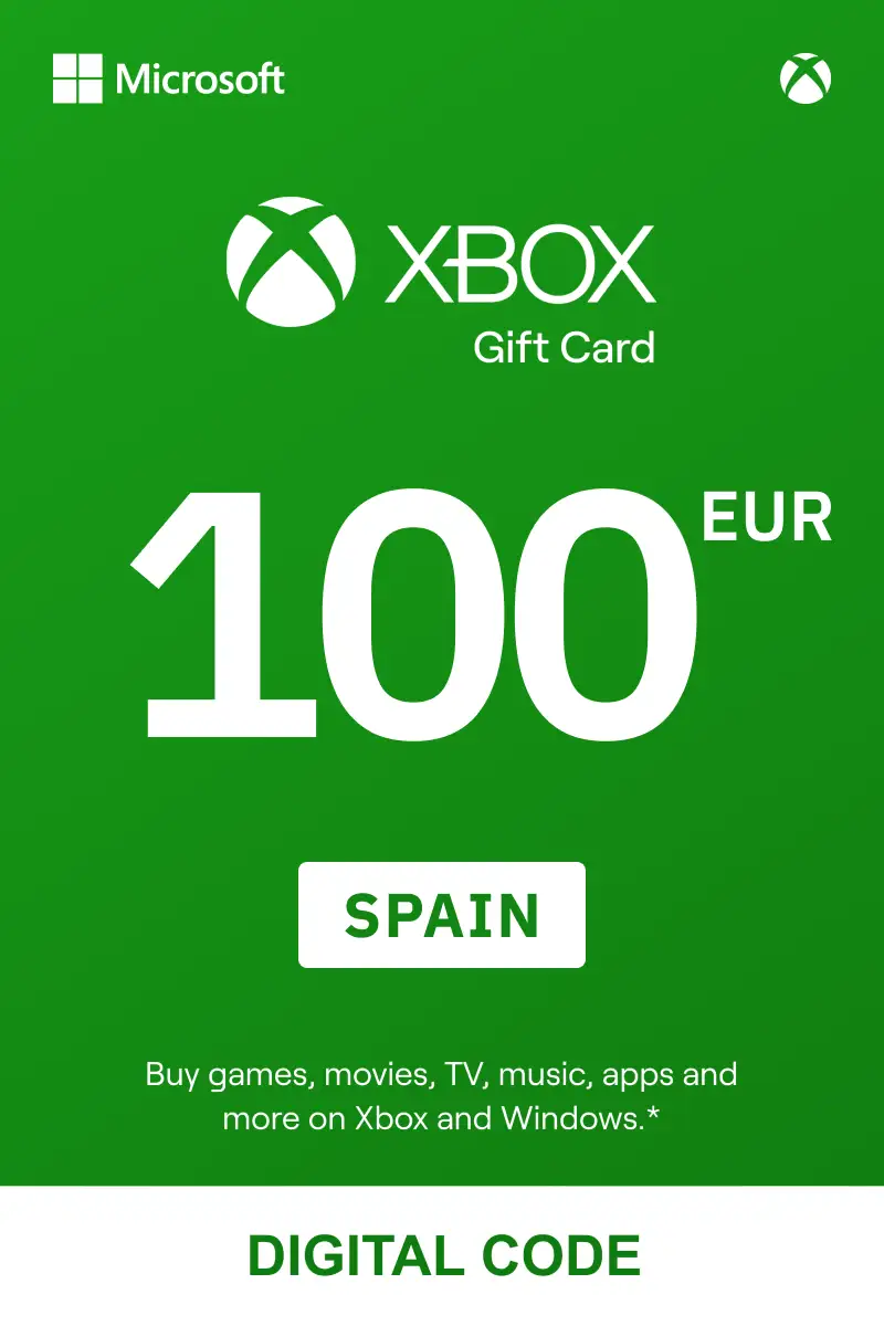 Xbox 100 EUR Gift Card (Spain) - Digital Key
