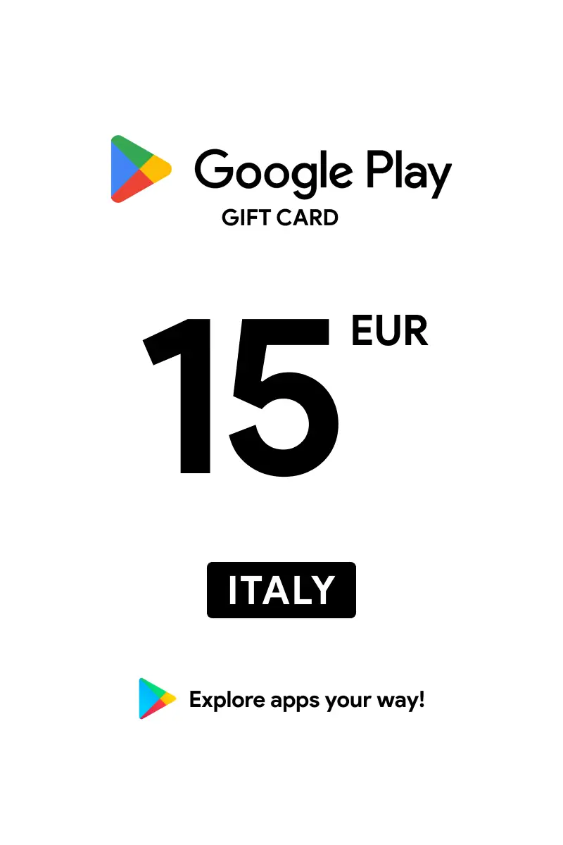 Google Play 15 EUR Gift Card (Italy) - Digital Key