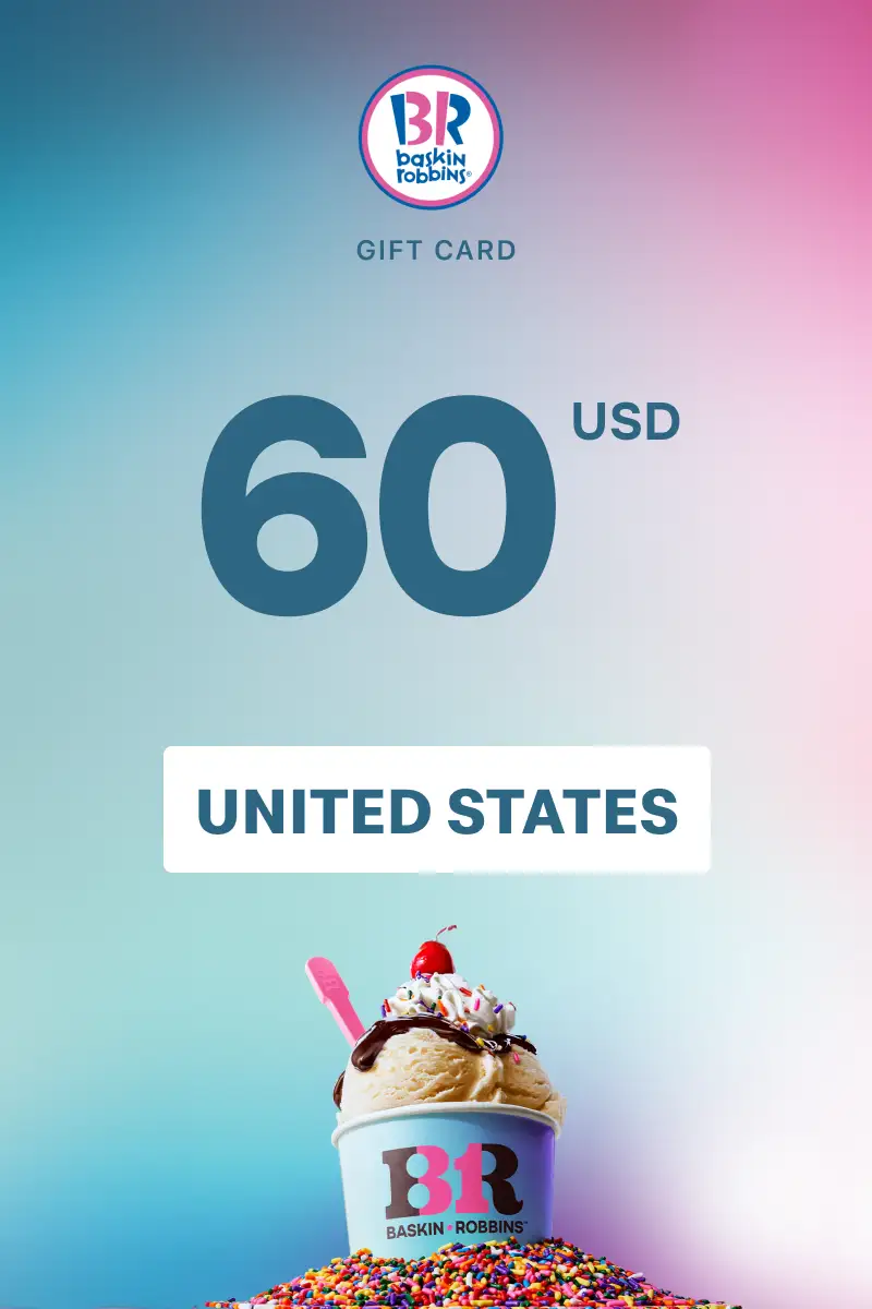 Baskin Robbins 60 USD Gift Card (United States) - Digital Key