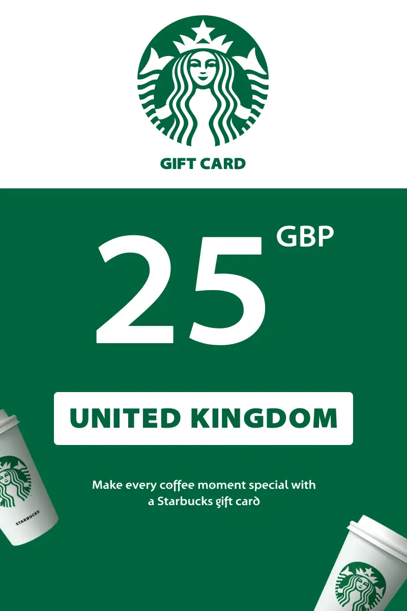 Starbucks 25 GBP Gift Card (United Kingdom) - Digital Key