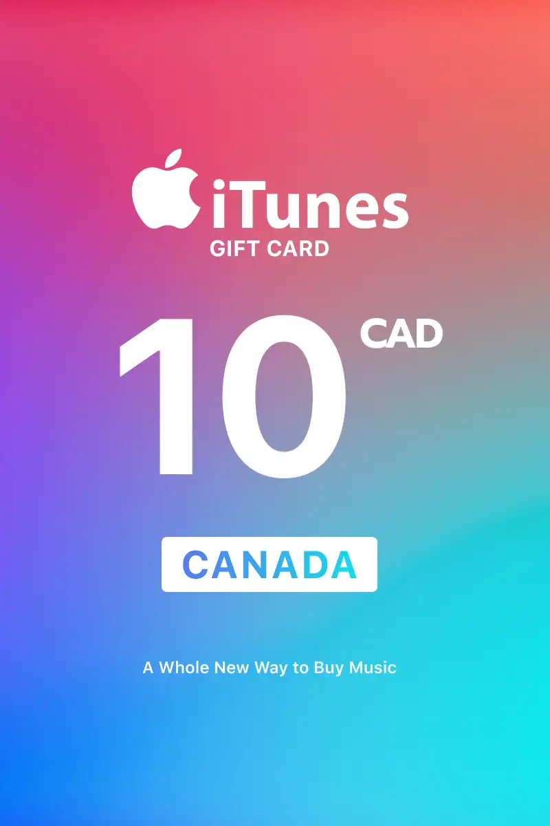 Apple iTunes 10 CAD Gift Card (Canada) - Digital Key