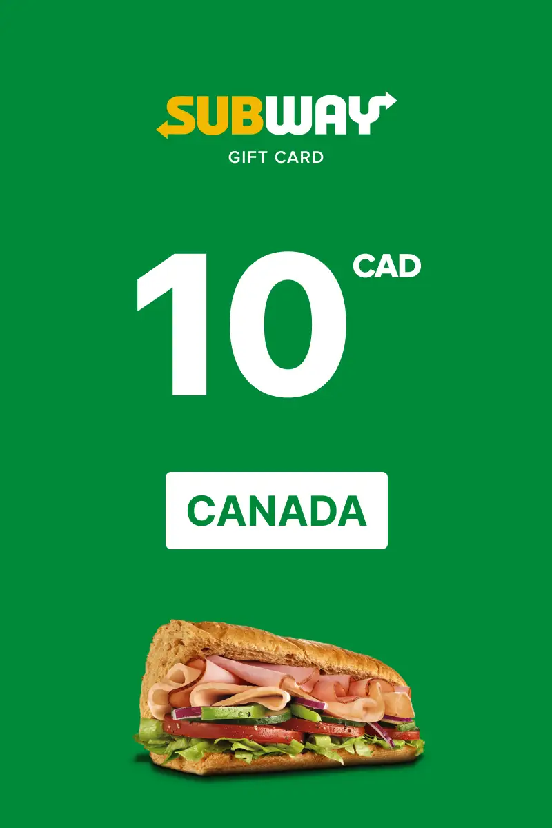 Subway 10 CAD Gift Card (Canada) - Digital Key