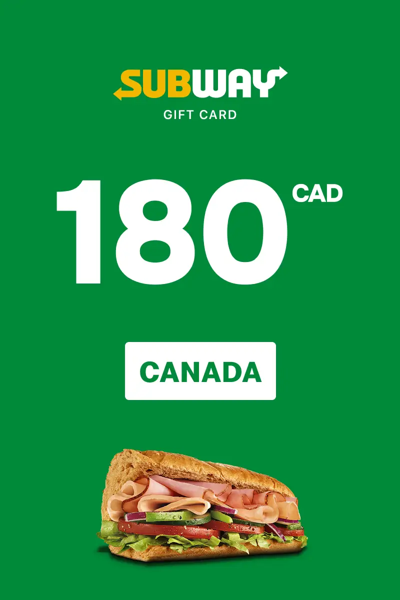 Subway 180 CAD Gift Card (Canada) - Digital Key