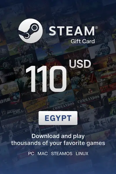 Steam Wallet 110 USD Gift card (Egypt) - Digital Key