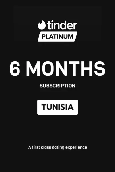 Tinder Platinum 6 Months Subscription (Tunisia) - Digital Key