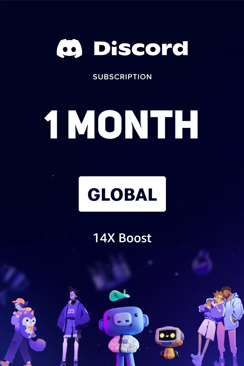 Discord Server - 14x Boost - 1 Month Subscription (Global) - Digital Key