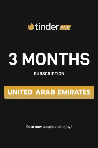 Tinder Gold 3 Months Subscription (United Arab Emirates) - Digital Key