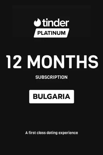 Tinder Platinum 12 Months Subscription (Bulgaria) - Digital Key