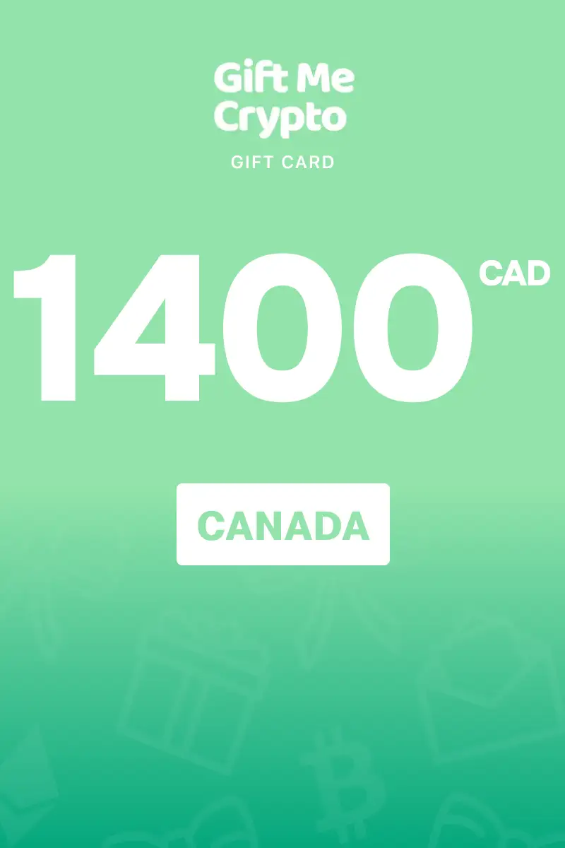 Gift Me Crypto 1400 CAD Gift Card (Canada) - Digital Key