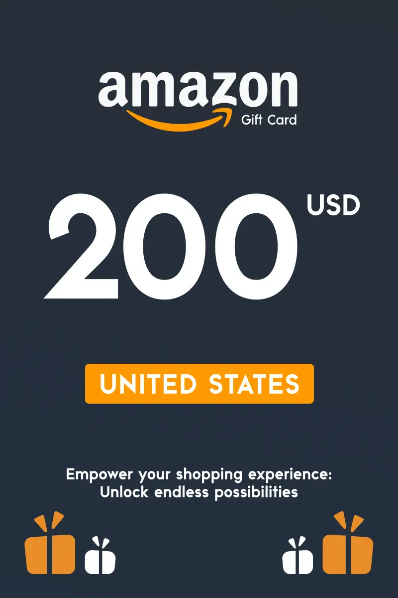 Amazon 200 USD Gift Card (United States) - Digital Key