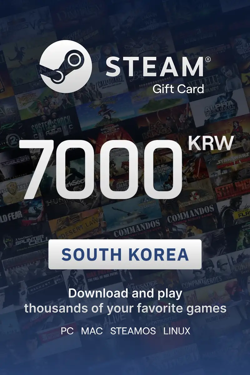 Buy Steam Wallet 7000 KRW Gift Card (South Korea) Digital Key