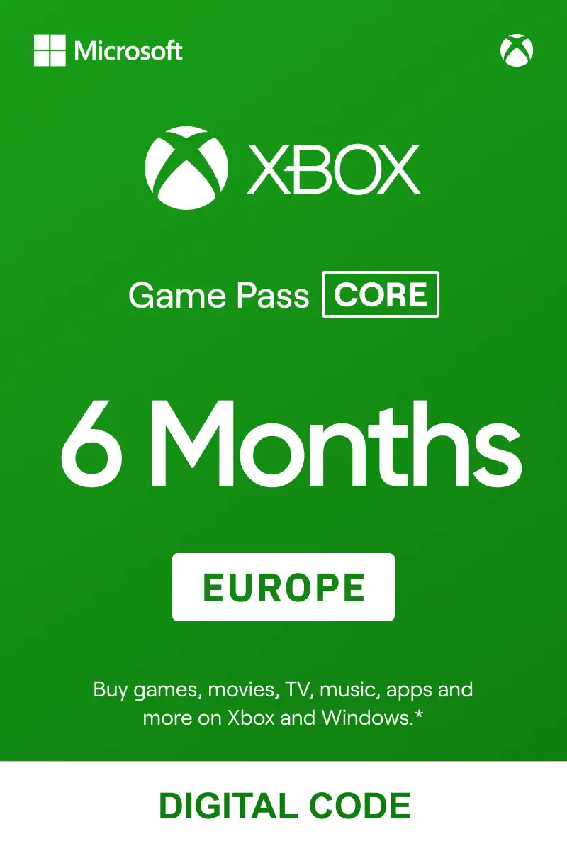 Xbox live gold 6 outlet month digital code