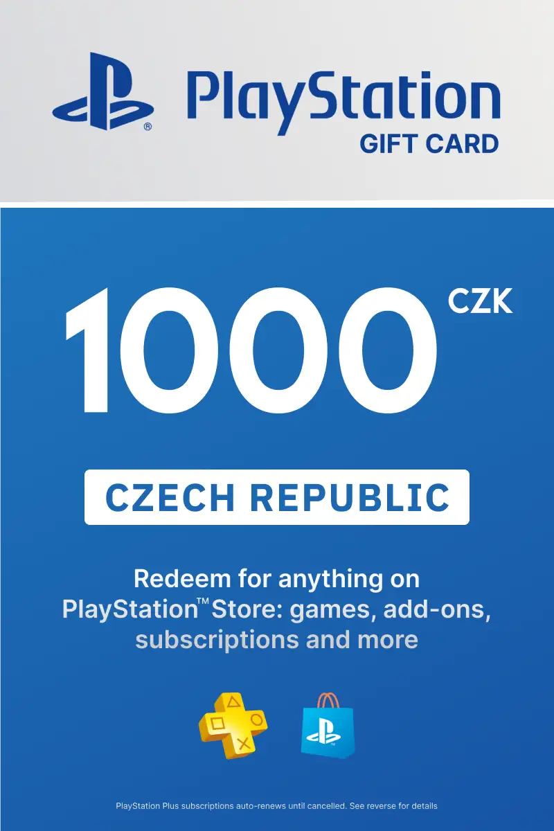 PlayStation Store 1000 CZK Gift Card (Czech Republic) - Digital Key