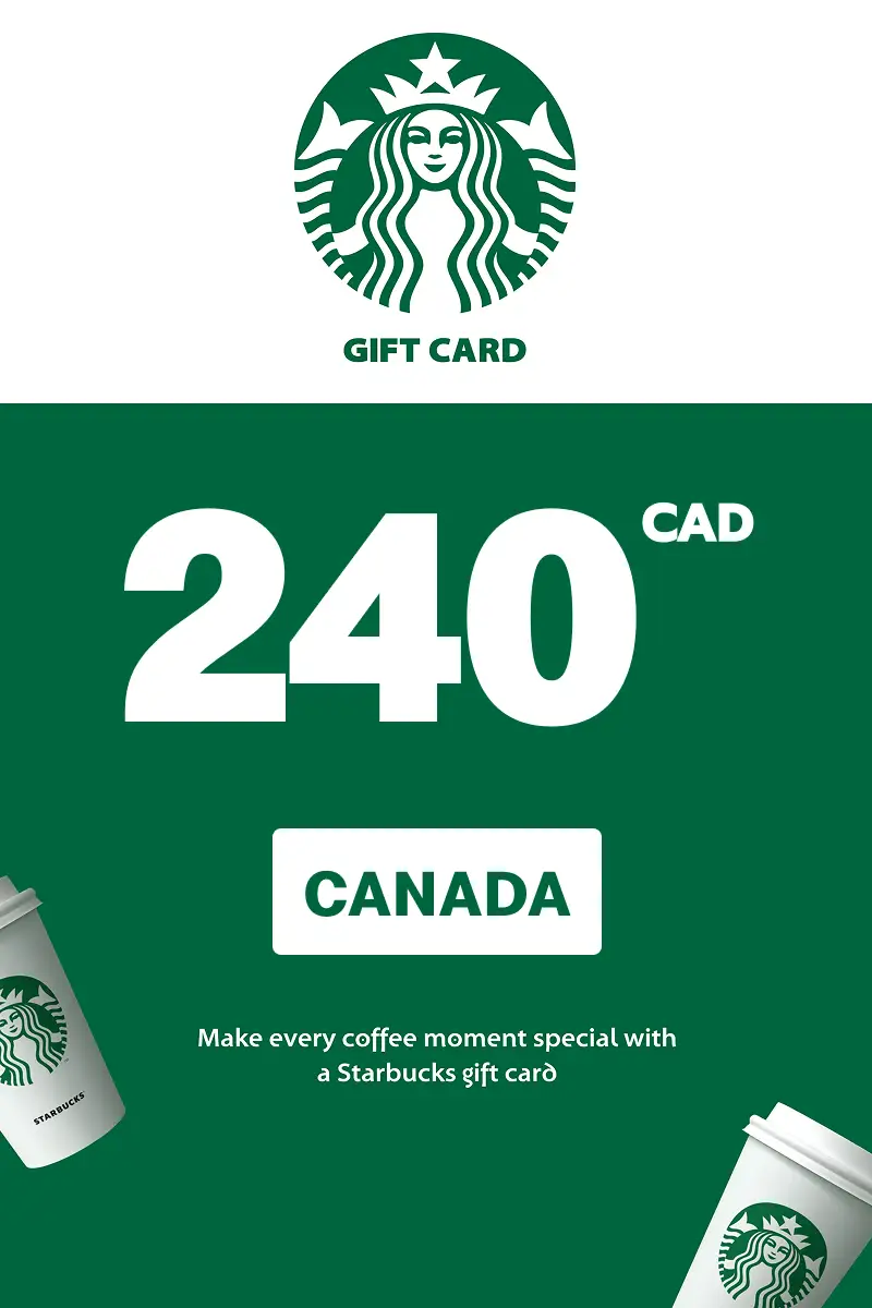 Starbucks 240 CAD Gift Card (Canada) - Digital Key