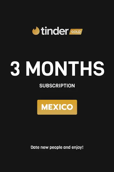 Tinder Gold 3 Months Subscription (Mexico) - Digital Key