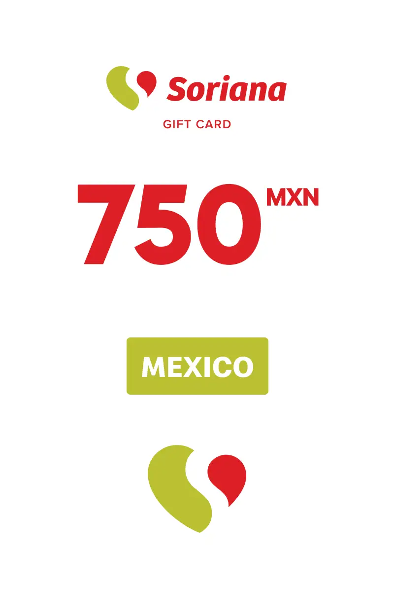 Soriana 750 MXN Gift Card (Mexico) - Digital Key