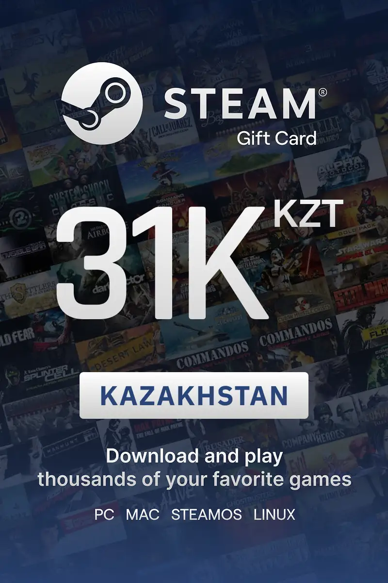 Steam Wallet 31000 KZT Gift Card (Kazakhstan) - Digital Key