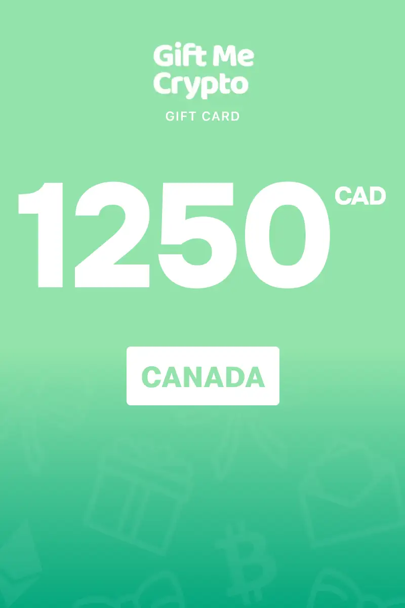 Gift Me Crypto 1250 CAD Gift Card (Canada) - Digital Key