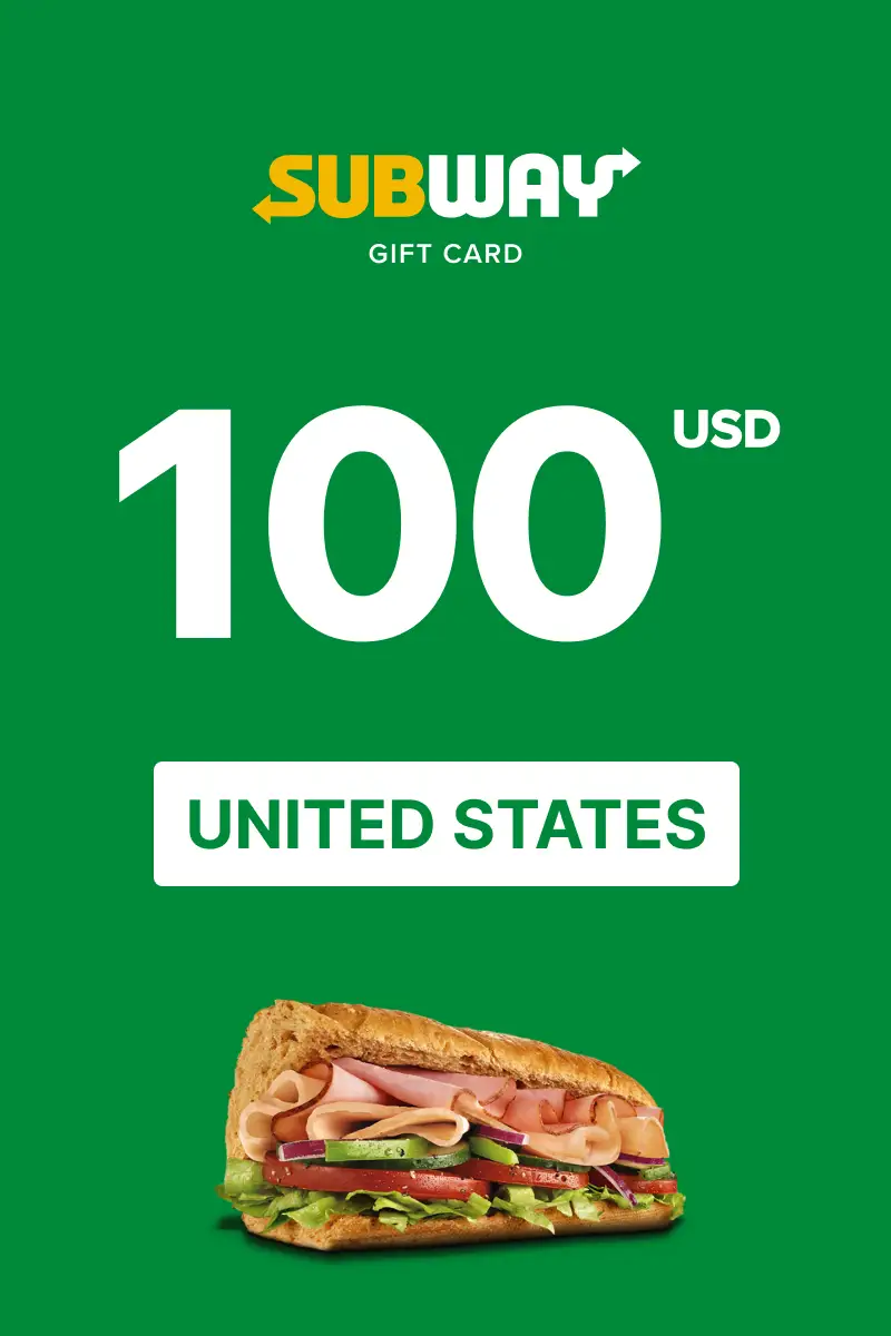 Subway 100 USD Gift Card (United States) - Digital Key