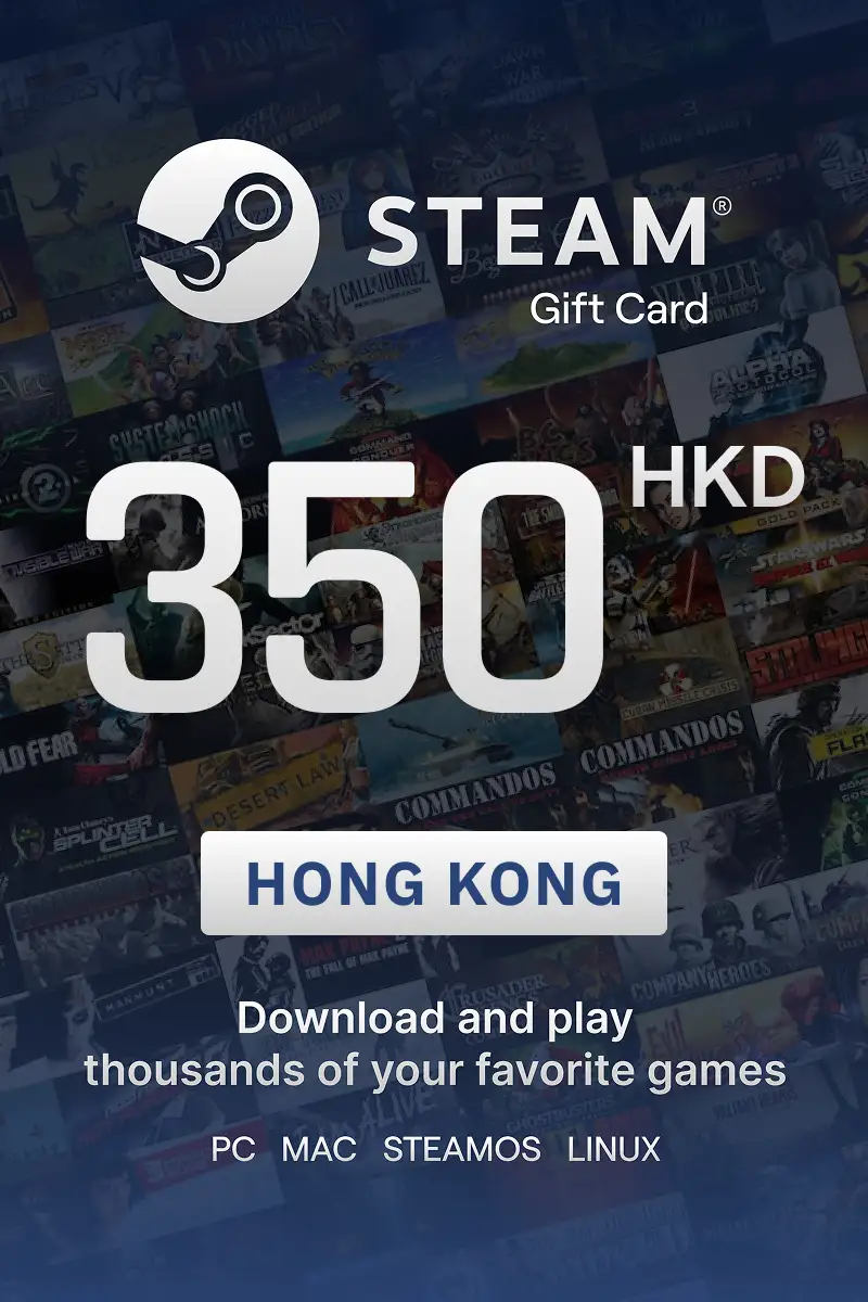 Steam Wallet 350 HKD Gift Card (Hong Kong) - Digital Key