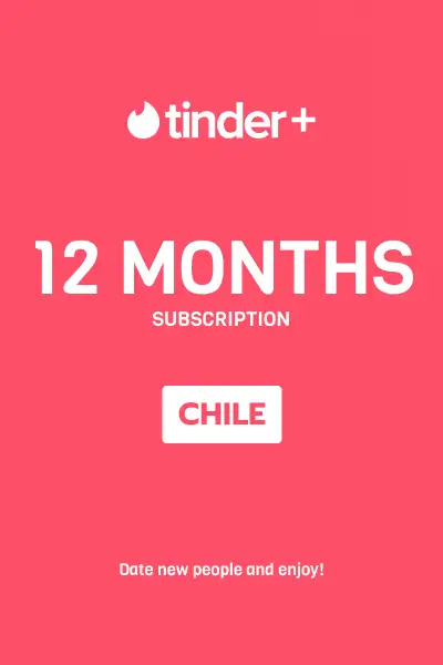 Tinder Plus - 12 Months Subscription (Chile) - Digital Key