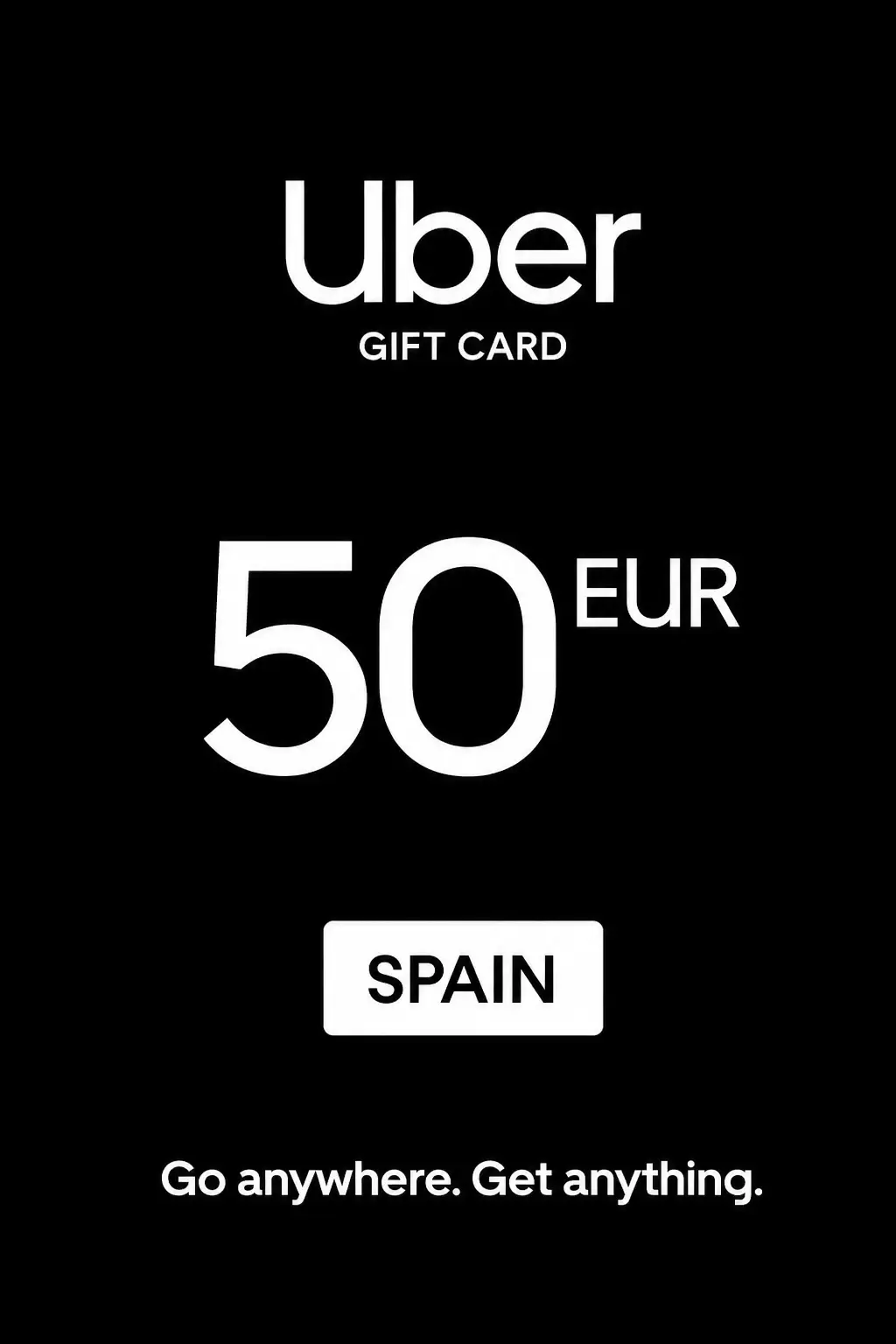 Uber 50 EUR Gift Card (Spain) - Digital Key