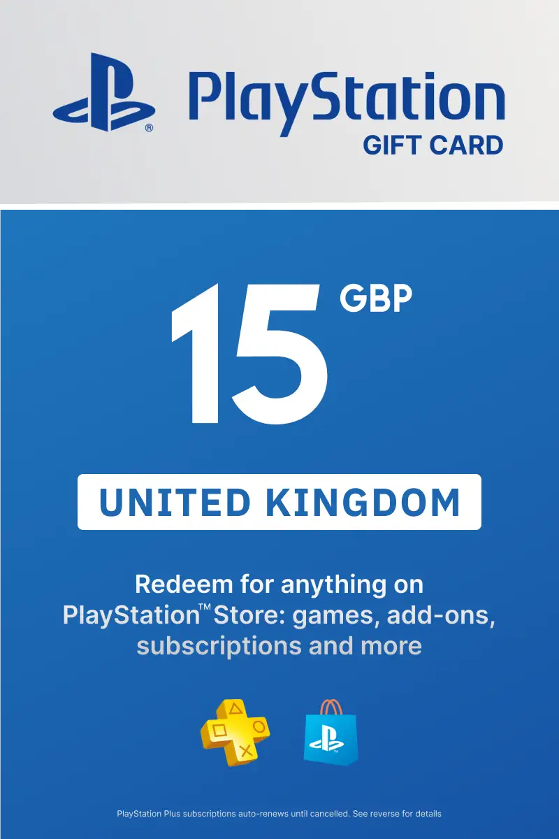 PlayStation Store 15 GBP Gift Card (United Kingdom) - Digital Key