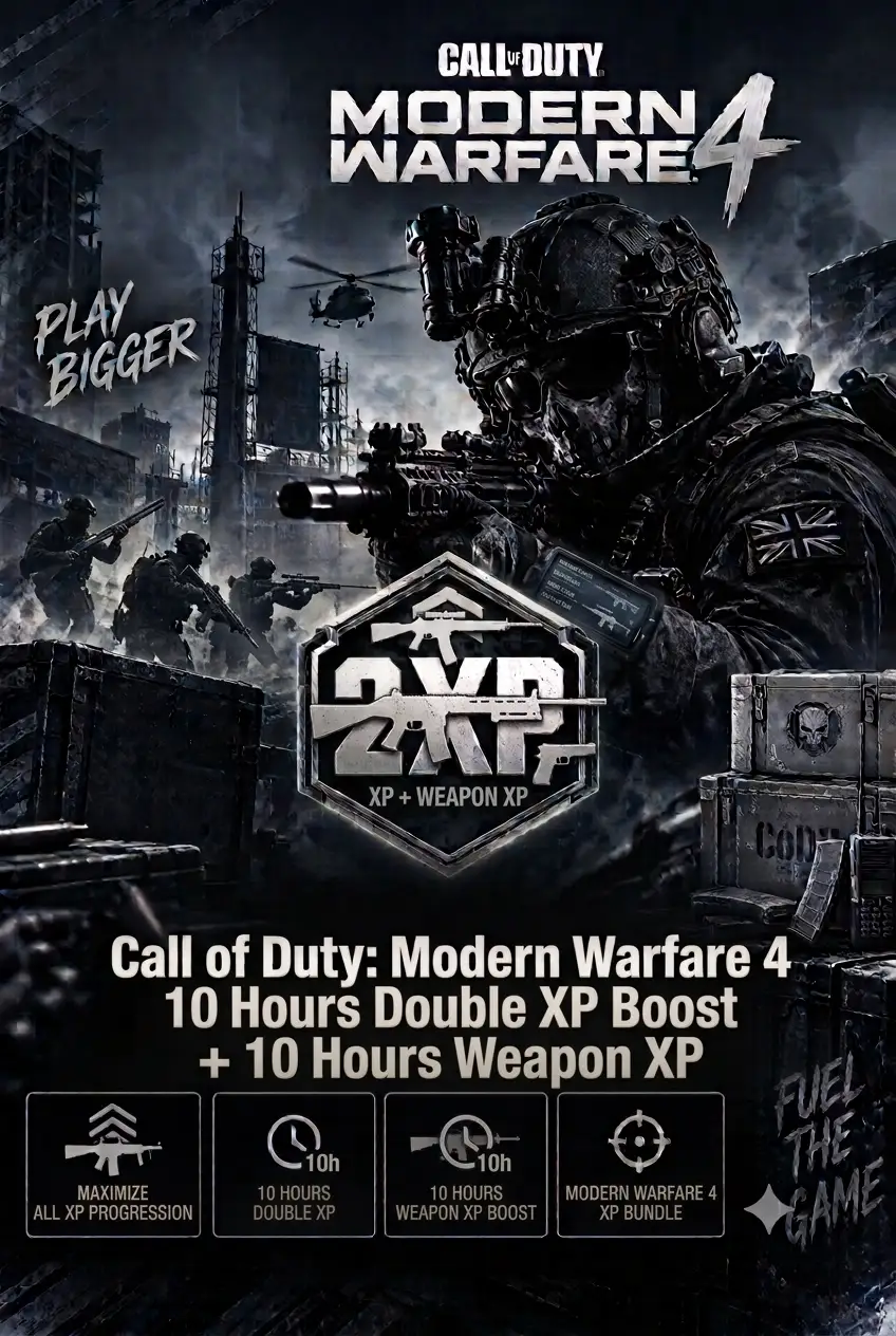 Call of Duty Modern Warfare 4 - 10 Hours Double XP Boost + 10 Hours Weapon XP DLC (Global) (PC) - Official Website - Digital Key