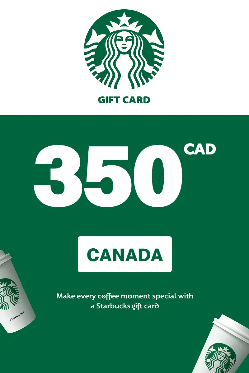 Starbucks 350 CAD Gift Card (Canada) - Digital Key