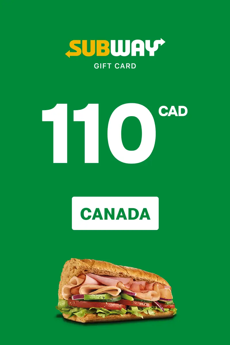 Subway 110 CAD Gift Card (Canada) - Digital Key