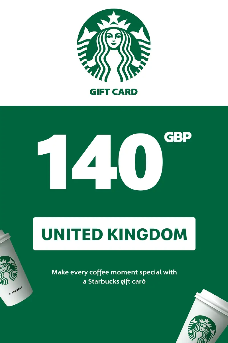 Starbucks 140 GBP Gift Card (United Kingdom) - Digital Key