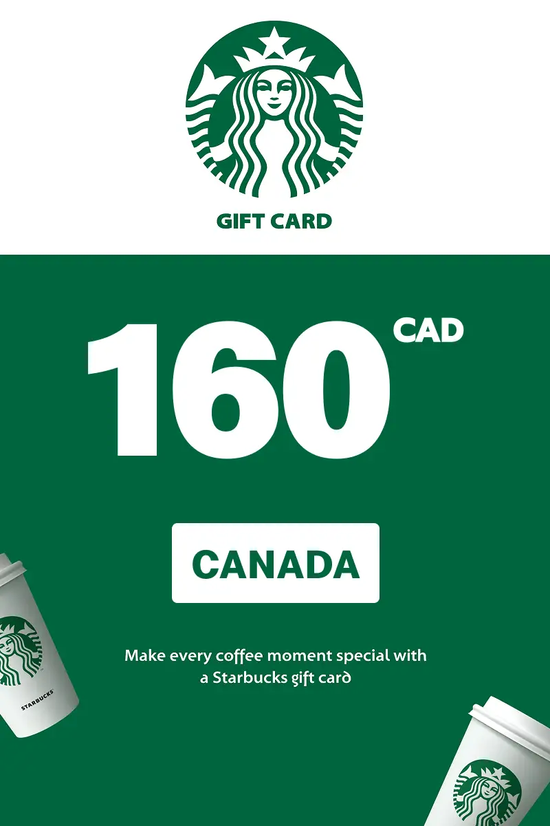Starbucks 160 CAD Gift Card (Canada) - Digital Key