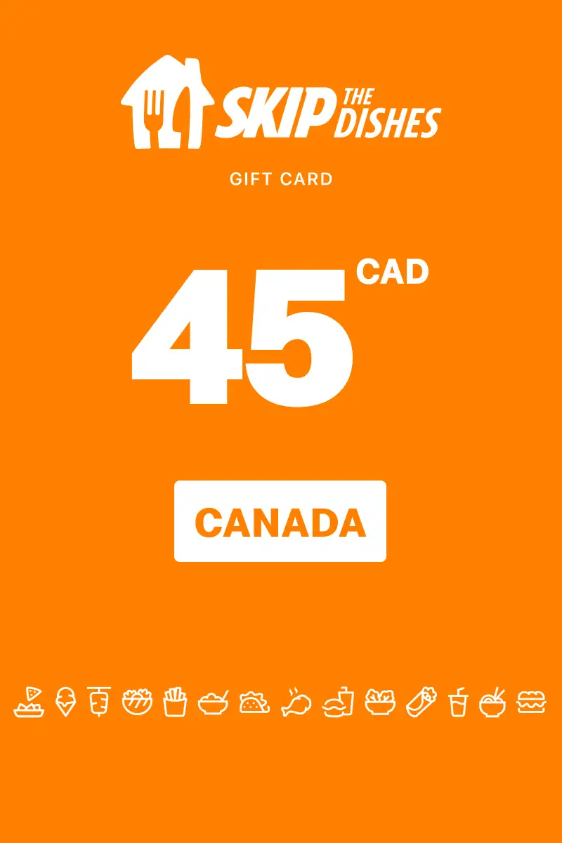 SkipTheDishes 45 CAD Gift Card (Canada) - Digital Key